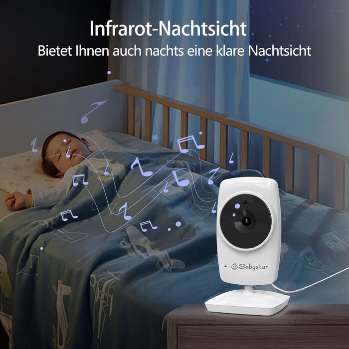Відеоняня Babystar з камерою та екраном 3.2