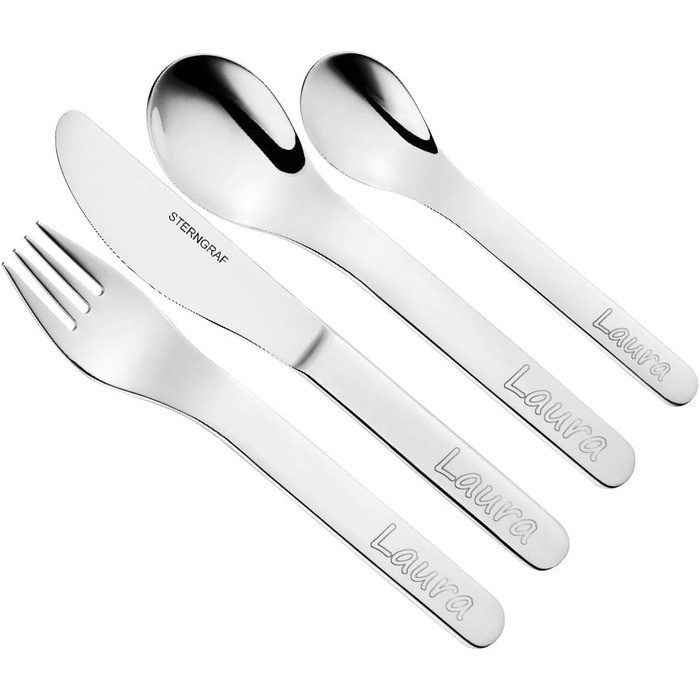 Дитячий набір посуду Kinderset Löwe з гравіюванням (ім'я) + дитячий посуд (крокодил)