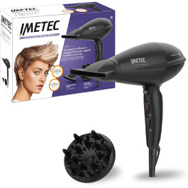 Фен Imetec Salon Expert P11 2300, професійний двигун, 2100 Вт, керамічна та турмалінова решітка, 8 комбінацій температури повітря, професійна насадка-концентратор та дифузор, струменева обробка холодним повітрям