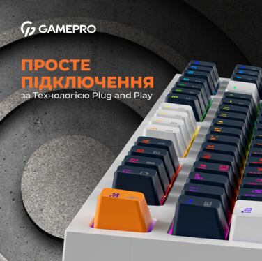 Дротова механічна клавіатура GamePro MK180W (Red) з Hot-Swap RGB White