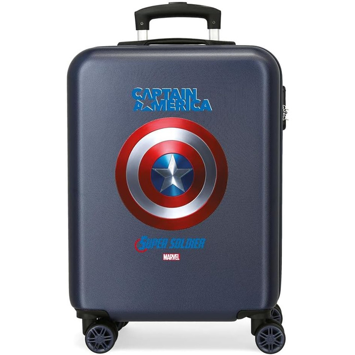 Валіза Avengers Sky Avengers Чорний 38x55x20 cms Hard Shell ABS Кодовий замок 34 л 2,6 кг 4 подвійні колеса ручна поклажа (Capitan America, каюта)