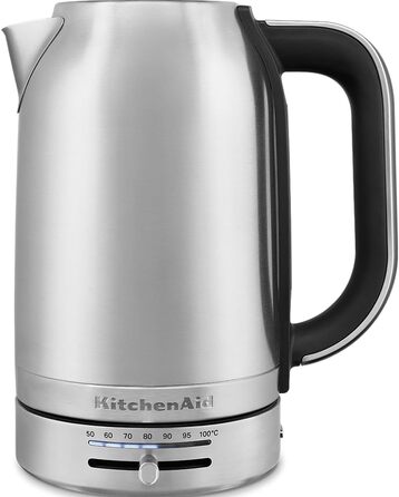 Електричний чайник KitchenAid з регулюванням температури 50-100°C, 1.7L, нержавіюча сталь, з фільтром від накипу