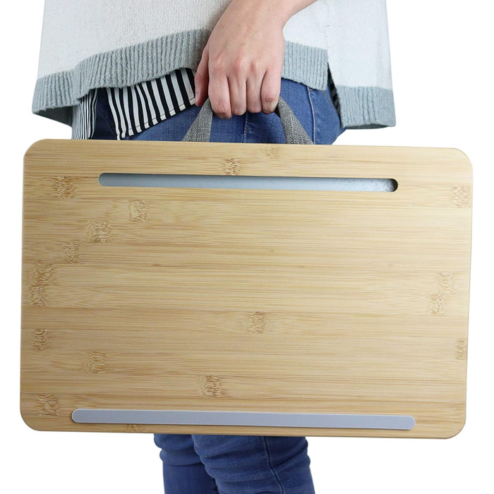 Підставка для ноутбука PEPE Mobility з подушкою, підставка для колін, бамбукова підставка для ноутбука та планшета, до 17 дюймів