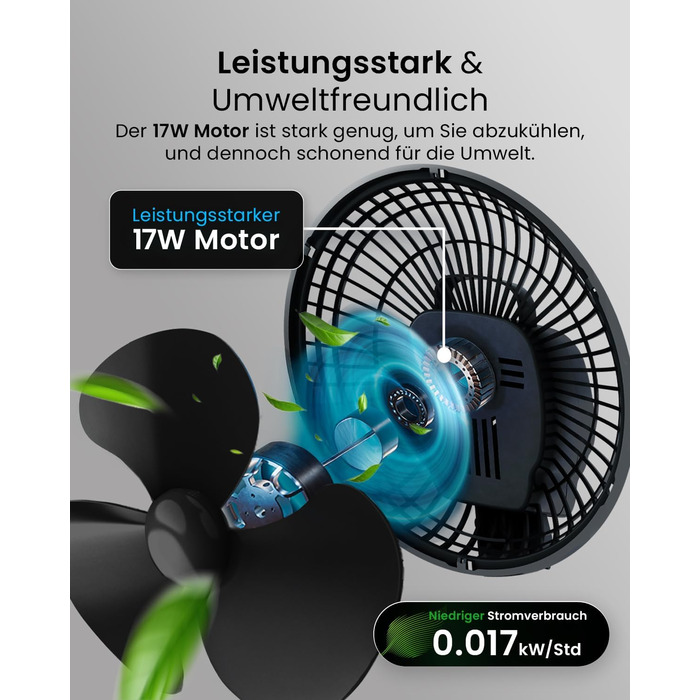 Вентилятор Pro Breeze AirFlo Standventilator 109 см з пультом та LED-дисплеєм – 2 режими, осциляція, 29 дБ, регулювання висоти, енергоефективний для спальні, офісу та дому (Чорний)