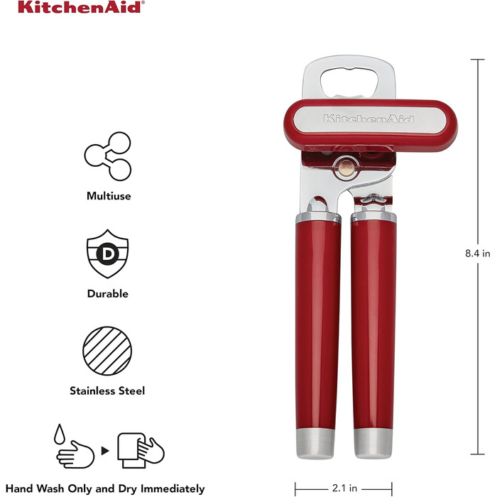 KitchenAid Gourmet Dosenöffнер: багатофункціональний, матове червоне покриття