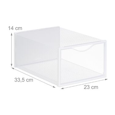 12 коробок для взуття Relaxdays, прозорі