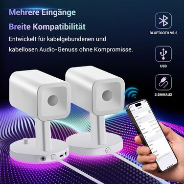 Комп'ютерні ігрові колонки Sanyun SW209 36W з RGB-підсвічуванням, Bluetooth 5.2, USB/AUX, 3 режими EQ (Ігри/Фільми/Музика)