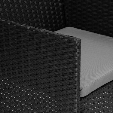 Комплект садових меблів з техноротанга eHokery Magnolia, чорний, 4 предмети