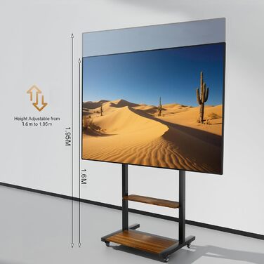 Підставка для телевізора Boden 40-100 дюймів з поличкою та колесами, VESA 800x600, до 100 кг