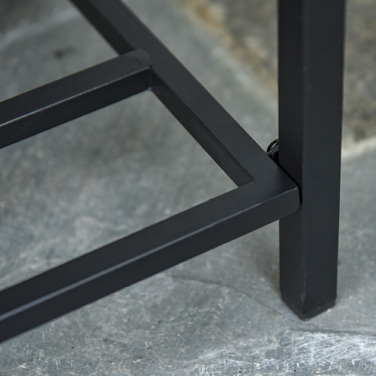 Підвищений грядка-ящик для квітів, глибока полиця, металевий каркас/поліротанг, 70 x 30 x 70 см, темно-коричневий