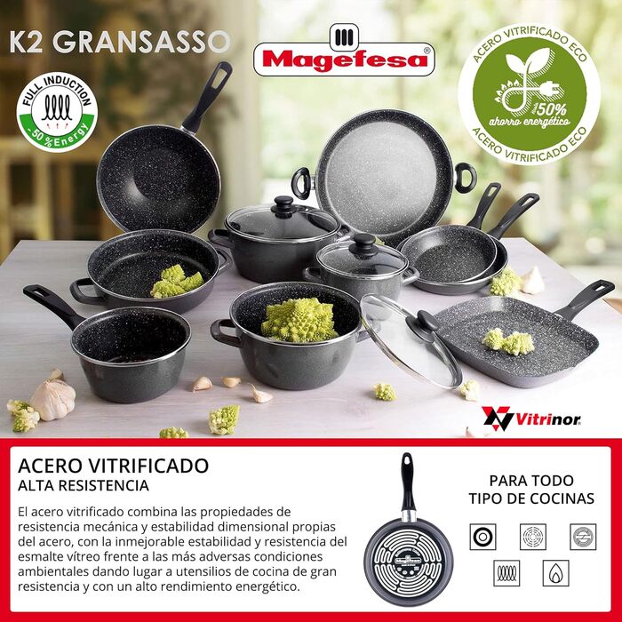 Сковорода для паельї MAGEFESA K2 GRANSASSO, сіра