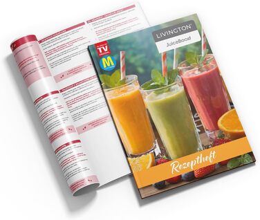 Livington JuiceBoost: портативний соковичавник - 160 мл, бездротовий, Slow Juicer для фруктів та овочів