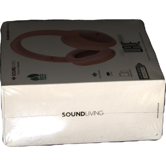 Накладні навушники SOUNDLIVING Wave Bluetooth 5.0, шумозаглушення, час відтворення 40 годин, Hi-Fi, рожевий