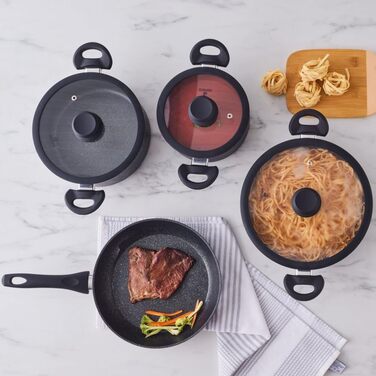 Набір посуду Karaca Nebula 7 предметів з кераміки з антипригарним покриттям SwissCrystal (без PFAS)