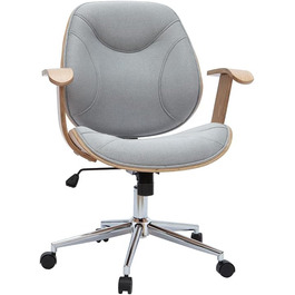 Офісне крісло Miliboo Yorke з світло-сірого матеріалу