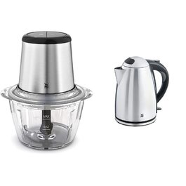 WMF Kult X Електричний подрібнювач – міні-подрібнювач з скляною чашею та лезами з нержавіючої сталі, для овочів, трав, горіхів. Мийний в посудомийній машині, компактний та довговічний