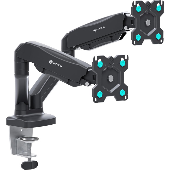 Кріплення для монітора ONKRON G160-W (2 монітори) - газ. підйомник, VESA 75x75-100x100, для моніторів 13-32