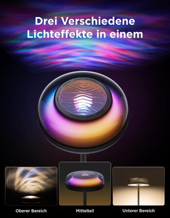 Світлодіодна торшер Govee RGBICWW з ефектом хвилі, багатозонне освітлення, 80+ режимів, Matter/Alexa, для вітальні, спальні