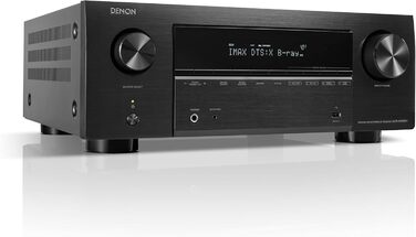 Denon AVC-X3800H 9.4-канальний AV-ресивер, підсилювач з Auro-3D, Dolby Atmos, DTS:X, 6-дюймовий 8K входи та 3 виходи, Bluetooth, AirPlay 2, HEOS Multiroom, Alexa Compatible, чорний