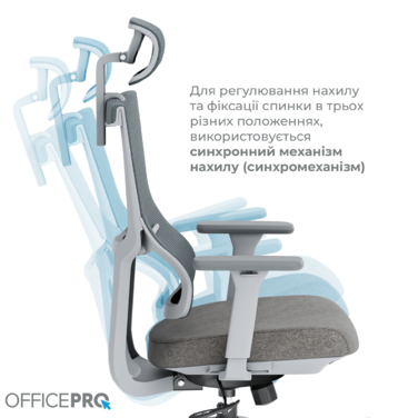 Крісло офісне OfficePro Elegant OC600-G-DG-DG