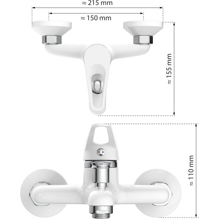Змішувач для ванни EISL SPEED Chrom NI023SCR - суміш батарея для ванни, хром