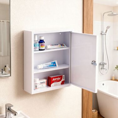 Шкафчик для медикаментів Relaxdays із замком та хрестом