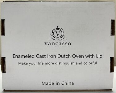 Чавунна каструля Ванкассо для випічки хліба, сковорода овальної форми з кришкою, 6 л Ø 30 см, емальована Індукційна голландська духовка, запіканка з антипригарним покриттям