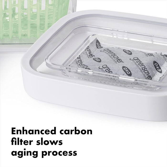 OXO Good Grips Greensaver Контейнер для зберігання продуктів, 4.7 л (1.5 л), з кришкою та вентиляцією