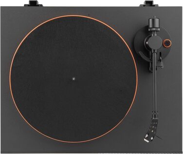 Вініловий програвач JBL Spinner BT з Bluetooth та aptX HD, чорний/помаранчевий, преміум-якість