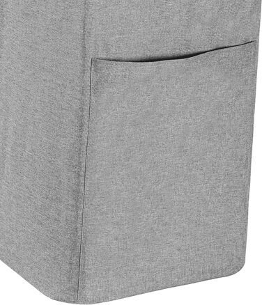 Кошик для білизни з кришкою, 100 л, з прозорим вікном, знімні мішки, сірий (02)