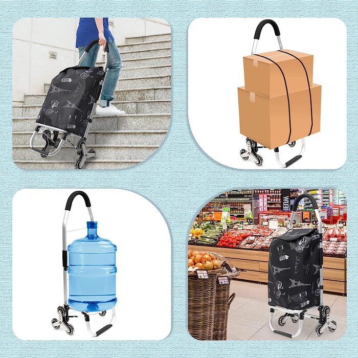 Кошик для покупок з міцною алюмінієвою рамою і знімною водонепроникною полотняною сумкою-ідеальний компаньйон для зручних і практичних покупок