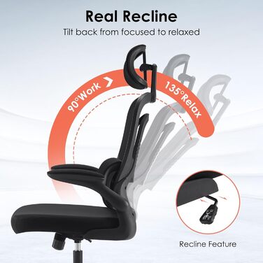 Ергономічне крісло Farini для офісу та дому: регульоване, з підголівником, сіро-біле. Ідеально для роботи за комп'ютером та home office.