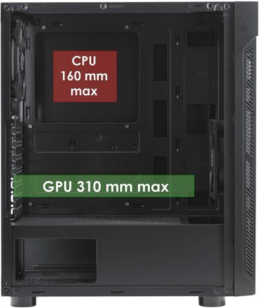 Корпус для ПК EMPIRE GAMING Spartan ARGB ATX із LED-підсвіткою, бічною скляною дверцятами та 120 мм RGB вентилятором