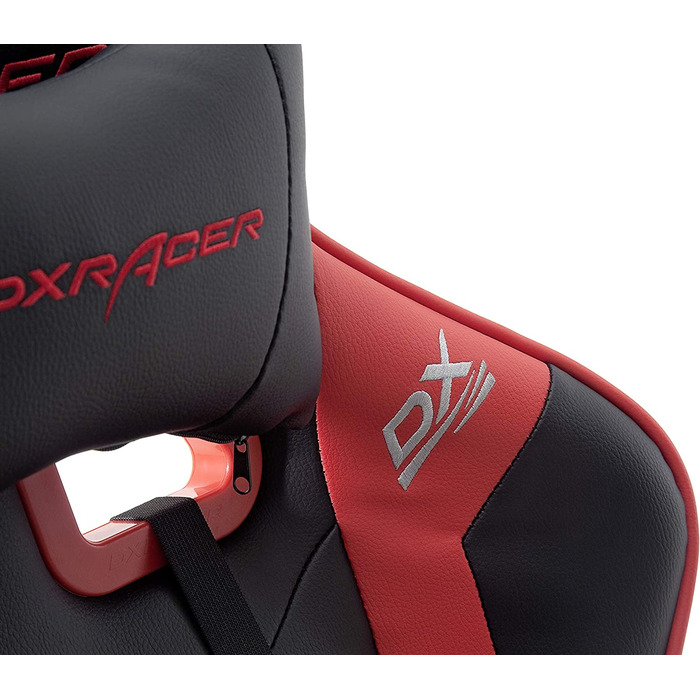 Ігрове крісло Robas Lund DX Racer Sport OK 132, чорно-червоне, регулюється по висоті, ергономічне, з функцією гойдалки