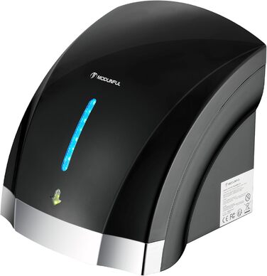 Автоматичний сушар для рук з інфрачервоним сенсором, настінний, 2000W, тихий (40 db), ABS-покриття (чорний)