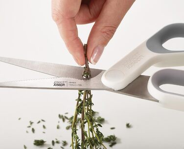 Набір ножів Fusion Joseph Joseph 5 предметів: кухонний ніж, ніж для м'яса, ножиці, дерев'яний блок для ножів