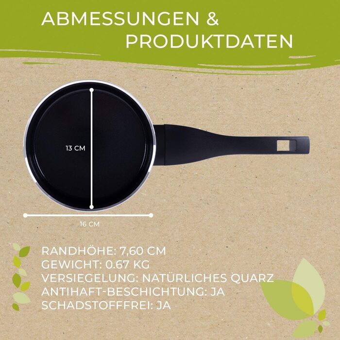 Каструля Berndes b.Green Alu Recycled Induction, чорна (16 см)