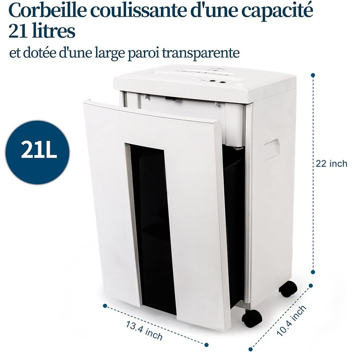 Шредер WOLVERINE P4 SD9113 - 18 листів, для важкого паперу, CD, тихий, 22л