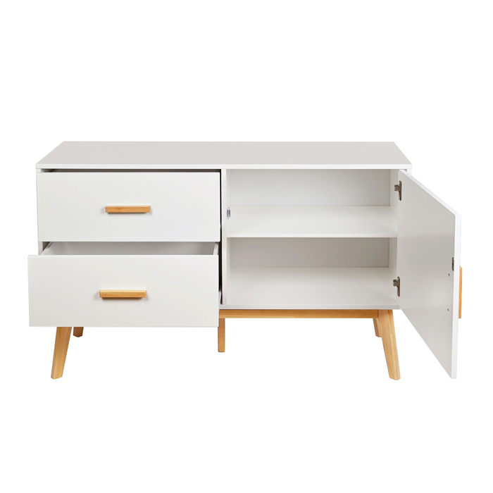 Сервант / комод TAROLO 120 x40x72 см 2 шухляди 1 двері білий hjh LIVING