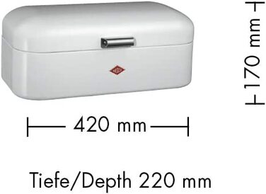Хлібниця Wesco 235 201 Grandy 22x42x17 см (біла, одномісна)