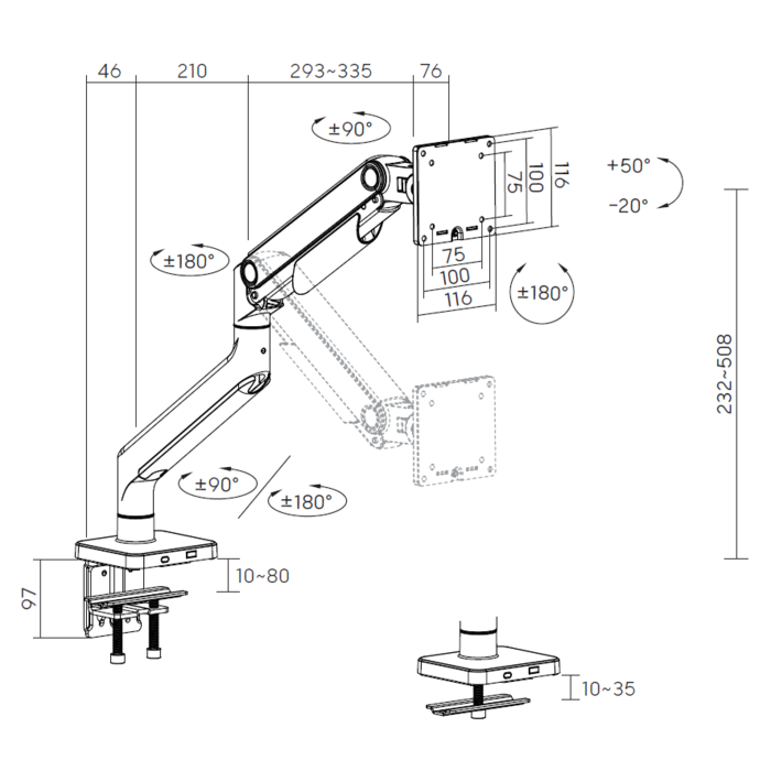 Настільне кріплення для монітора OfficePro MA712B