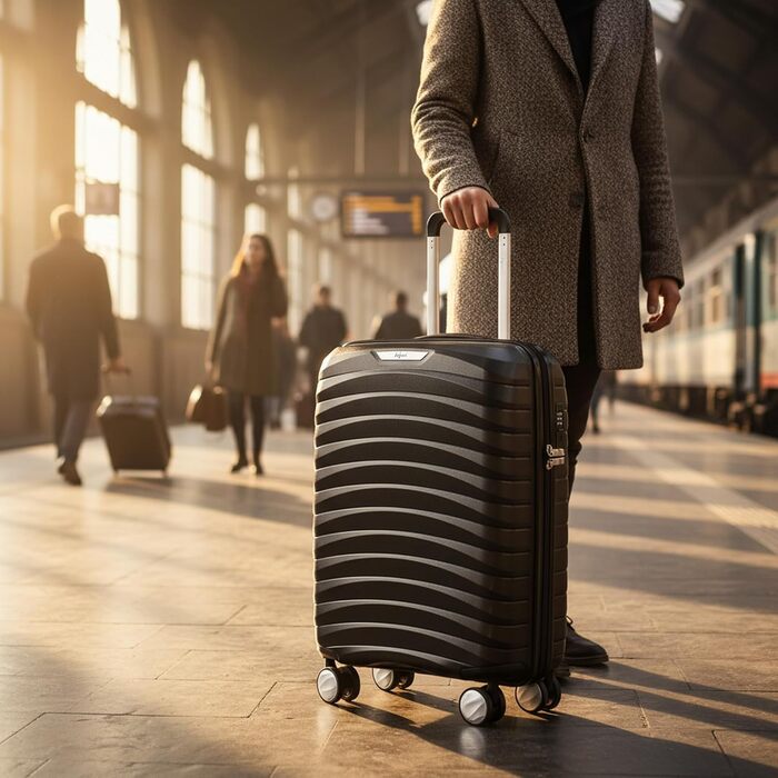 Набір валіз Zelsius 4 шт., чорний колір | Набір валіз з жорстким корпусом, TSA замком, подвійними колесами та внутрішнім роздільником | Валіза ручної поклажі, набір валіз з жорстким корпусом (4 шт.), велика валіза, багаж