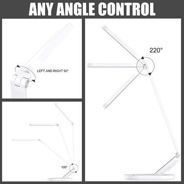 Стійлампа JKSWT для догляду за очима: диммирувана, 5 режимів кольору, 72 LED, USB-порт, сенсорне керування, функція пам'яті