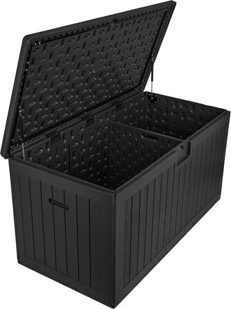 Ящик для зберігання садовий Grindi Morus 190л, водонепроникний, чорний матовий - для подушок, інструментів, на балкон та терасу