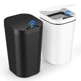 Набір з 2 сміттєвих контейнерів з датчиком, 10 л, автоматичний електричний кришка, 3 режими роботи, тихий, водонепроникний, інтелектуальний контейнер для сміття, для кухні, офісу, вітальні, ванної кімнати