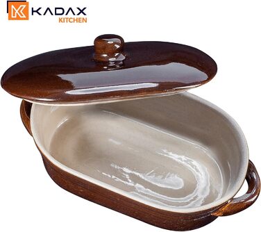 Глиняна жаровня KADAX, 23x12.5x6 см Пароварка