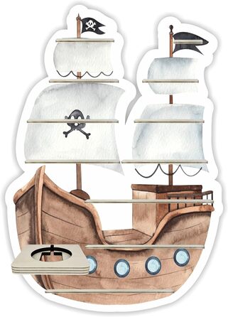 Музична шкатулка полиця піратський човен