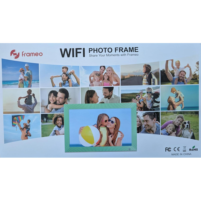 Цифровий фоторамка Cytem 10.1 дюйма з Wi-Fi, 32GB, сенсор руху, автоматичне поворотом, IPS 16:10 дисплей, сенсорний екран (рожевий)