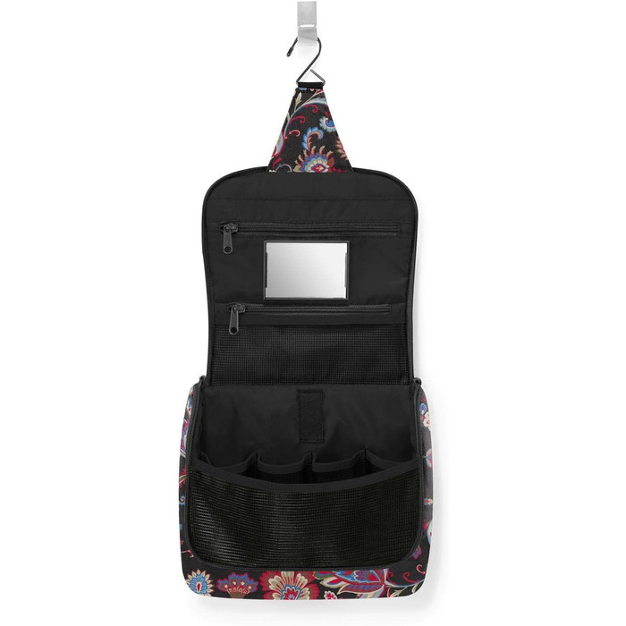 Практична туалетна сумка з гачком, водовідштовхувальний матеріал (Paisley Black)