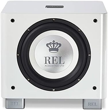 Сабвуфер REL Acoustics T/9x, 25,4 см спереду, бездротовий, глянцевий чорний/білий